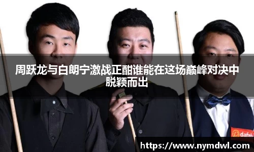 周跃龙与白朗宁激战正酣谁能在这场巅峰对决中脱颖而出